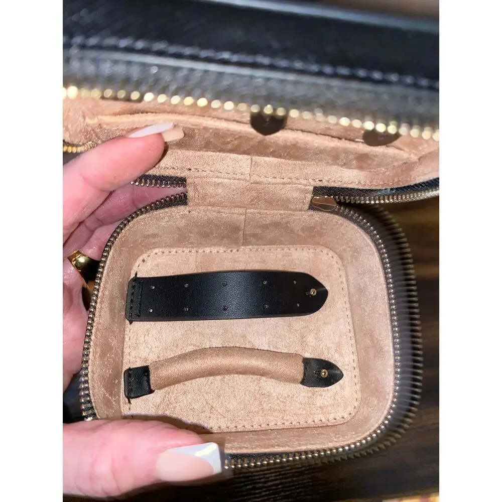 Kate Spade Staci Saffiano Leather Travel Jewelry Case Black K8066 NWT $139